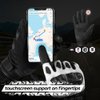 WTACTFUL Goatskin Leather Carbon Knuckle Motorcycle Gloves for Men and Women Full Finger Touchscreen Motorbike Gloves for BMX ATV MTB Riding Road Racing Motocross Black L