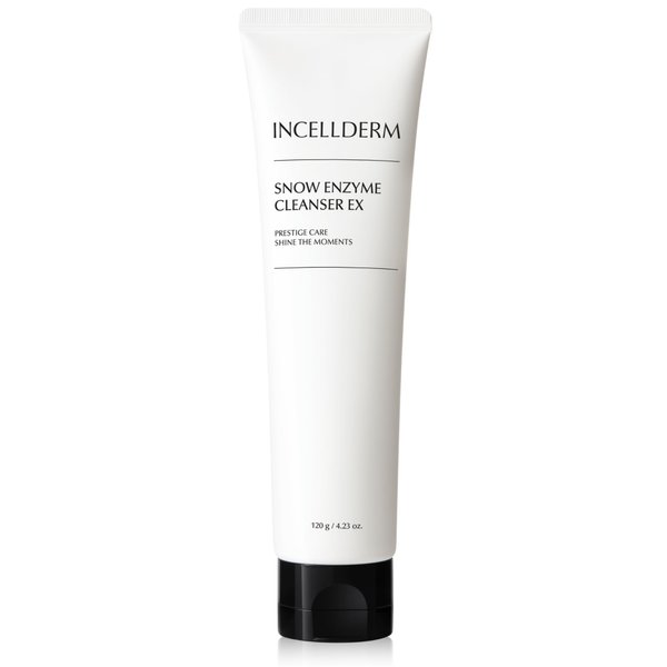 INCELLDERM Riman Snow Enzyme Cleanser EX | 120 g | Gentle Foaming Facial Cleanser for All Skin Types | Hydrating Face Wash with Natural Enzymes | Nourishing Oils | Deep Cleansing and Refreshing