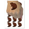 Beaver Sitting Temporary Tattoo Water Resistant Fake Body Art Set Collection - 54 1" Tattoos (1 Sheet)