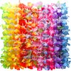 Myamy 50 Counts Tropical Luau Leis Flower Lei Theme Party Favors Hawaiian Leis Necklace Hawaii Silk Wreaths Holiday Wedding Beach Birthday Decorations Assortment