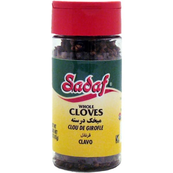 Sadaf Cloves Whole - Whole Cloves for Cooking and Food Flavoring - Clavos de Olor - Kosher - 1.5 Oz Bottle with Shaker Top