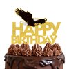 Eagle Happy Birthday Cake Topper,Bald Eagle Theme Birthday Party Decorations Supplies For Man Kids Boy Girl, Bird of Prey Birthday Party Supplies Cake Decor