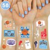 xo, Fetti Basketball Temporary Tattoo - 58 Foil Styles | Basketball Birthday Party Decorations, Party Favors, Boys + Girl Sports, Slam Dunk, Team Goodie Bag, MVP