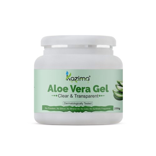 KAZIMA Aloe Vera Gel Raw - 100% Pure Natural Gel - Ideal for Skin Treatment, Face, Acne Scars, Hair Treatment, Moisturizer & Dark Circles (250 Gram)
