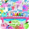 Slime Making Kit for Girls, Glimmer Crunchy Slime, Foam Slime, Jelly Cubes Slime, Glowing Slime, Stress Relief Toys for Kids 6-12, Classroom Rewards and Christmas Party Supplies
