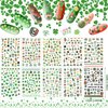 10 Sheets St. Patrick's Day Nail Art Stickers 3D Self-Adhesive Nail Decals and 12 Grids Shamrock Glitter Nail Sequins Holographic Nail Sequins for St. Patrick's Day Decoration