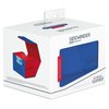 Ultimate Guard Sidewinder Synergy 100+, Deck Box for 100 Double-Sleeved TCG Cards, Blue/Red, Magnetic Closure & Microfiber Inner Lining