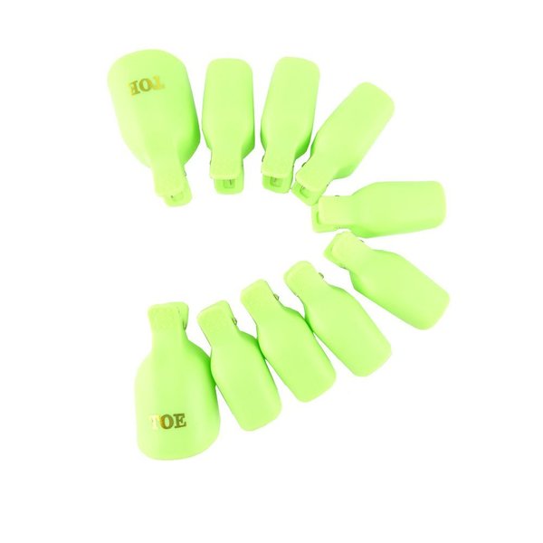 yueton Pack of 10 Reusable Toenail Nail Art Soak Off Cap Clip UV Gel Polish Remover Beauty Tool