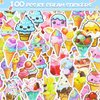 BOIKOKY 148Pcs Ice Cream Party Favors Set - 24 Ice Cream Notebooks, 24 Decorative Pens, 100 Stickers for Kids Ice CreamThemed Birthday Party Class Prizes Supplies