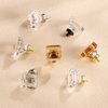 coolnews 8 Pack Crystal Glass Drawer Knobs Brushed Brass/Gold Cabinet Knobs Square Dresser Knobs and Pulls for Kitchen Cupboard 1-3/8 Inch