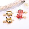 Back to School Hair Clips,Cute Schoolbag Book Hair Clips School Bus Hairpins Back-to-school Gifts Fun Hair Accessories for Teacher Students (2Pairs Ap-ple,School bus)