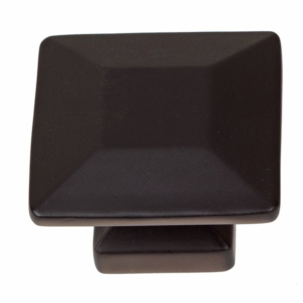 GlideRite Hardware 5101-MB-10 Square Cabinet Knob, Pack of 10, 1.375", Matte Black