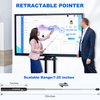 Wireless Presentation Clicker with Telescopic Pointer Stick,Rechargeable Presenter Remote Light Pointer with Touch Screen Stylus Pen and Digital Display,USB Slide Clicker for PowerPoint MAC PC Laptops