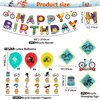 Bike Birthday Party Decorations, Including Banner, Cake Toppers, Balloons, Hanging Signs Bicycle Sports Theme Birthday Party Supplies for Kids and Bicycle Fans (A)