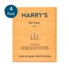 Harry's Men's Bar Soap, Redwood Scent Body Bar Soap for Men, 4 Bars, Net Wt 4 oz Each