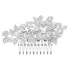 Women's Flower Bride Handmade Wedding Hair Comb Cristals Pearl Hair Accessories Art Deco Floral Bridal Side Combs Headpiece for Women, Brides Hair Accessories / Gift Box