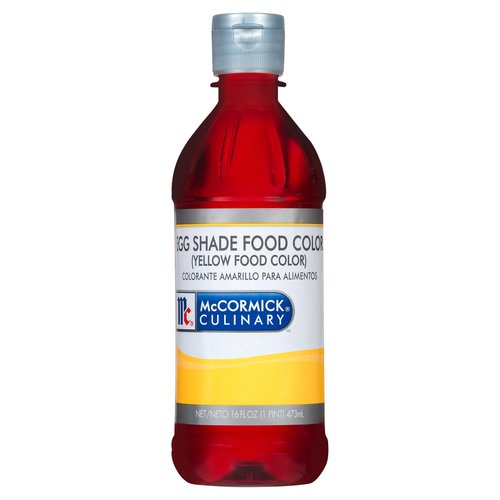 McCormick Culinary Egg Shade (Yellow) Food Coloring, 16 fl oz - One 16 Fluid Ounce Bottle of Yellow Food Dye, Adds Yellow Color to Frostings, Icings, Cheese Dishes and More