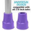 Steel-Reinforced 7/8" Crutch Tips - 1 Pair (Purple)