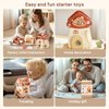 bopoobo Wooden Activity Cube 12-in-1 Montessori Toys for 3 Year Old Boys & Girls, Wooden Multifunctional Sensory Toy –Birthday Gifts for Kids