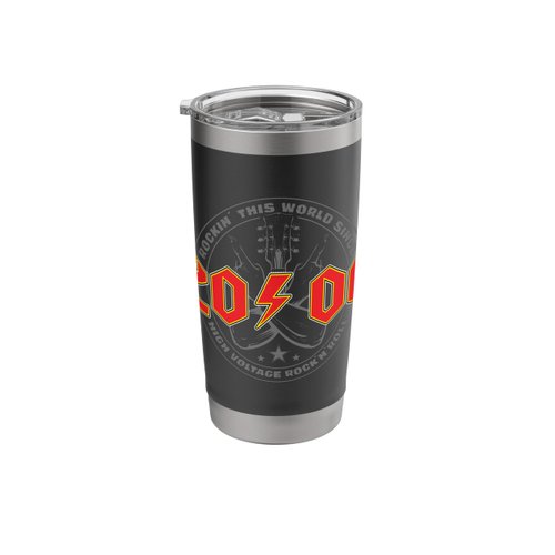 Rock'n'Roll 2000 High Voltage Retro Music Birthday Stainless Steel Insulated Tumbler