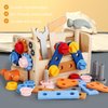 Montessori Wooden Tool Set Toy for Toddlers with Box/Bench, Pretend Play Tool Kit, Educational STEM Construction Set for Kids, Boys and Girls, Sensory Toy for Kids