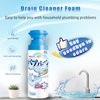 Herios Drain Foam Cleaner, Drain Cleaner Foam, Powerful Sink And Drain Cleaner Foam, Liquid Hair Drain Clog Remover & Cleaner, Clog Remover For Kitchen Drain, Sinks, Tubs (2 PCS)