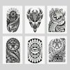 Oottati 6 Sheets Arm Leg Waterproof Temporary Tattoos Shoulder Turtle Sun Eye Totem
