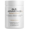 Codeage GLP-Advantage+ Supplement - Metabolic & GLP-1 Activity Support - Chromium, Berberine, Green Tea, Gymnema, Curcumin, Taurine, Resveratrol - Weight Management & Gut Health, Non-GMO - 60 Capsules