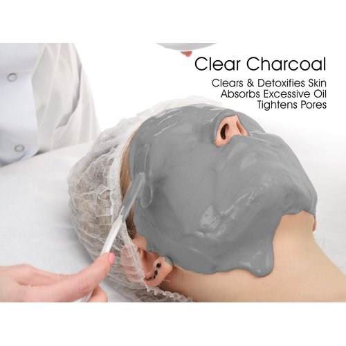 Premium Modeling Peel-Off Mask"Rubber Mask" Spa Set- 3 Treatments (Gold Collagen, Glow Vita C, Clear Charcoal) + Bowl and Spatula, Made In Korea (3 Pack, Spa Set) (3 Pack)