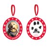 Pearhead Christmas Pawprints Double-Sided Holiday Photo Ornament, Season's Grrreetings Dog or Cat DIY Pawprint Keepsake, Pet Picture Christmas Tree Ornament, With Included Clean-Touch Ink Pad