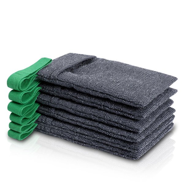 PHOGARY Soap Bags Mesh Exfoliating, 6 Pack Soap Net Sock for Bar Soap, Nylon Shampoo Bar Bags for Bath/Shower Exfoliating, Soap Sleeve Body Scrubber Pouch Body Exfoliator - Quick Drying (Gray)
