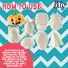 Halloween Party Craft Kit Jumbo Squishies (8 Unique Spooky Shapes)-White Kawaii Scented Slow Rise Squishy Toys, Decorating, Scented Stress Craft, Kids Birthday Activity Gift (4-6")