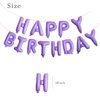 Purple Happy Birthday Aluminum Foil Letters Balloons 16 Inch Aluminum Foil Banner Balloons for Birthday Party Decorations and Supplies