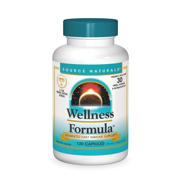 Source Naturals Wellness Formula Bio-Aligned Vitamins & Herbal Defense for Advanced Immune Support* - Dietary Supplement & Immunity Booster - 120 Capsules