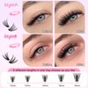 DIY Lash Extension Kit 240pcs, 12-16mm Mixed C Curl Individual Lashes Clusters Kit,30D+40D Eyelashes Kit with Lash Bond and Seal and Lash Applicator Tool for DIY Eyelash at Home.(240P-30+40 Kit)