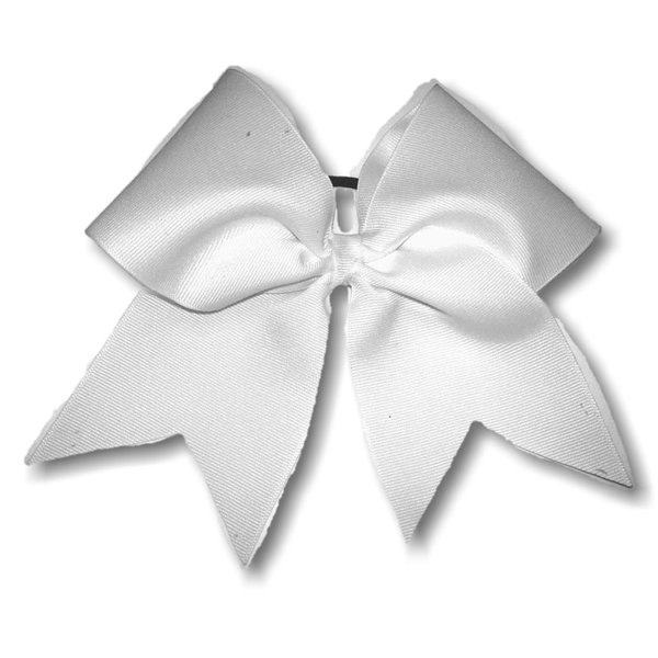 Cheer bows white Tryouts, practice, Team Autograph Hair Bow