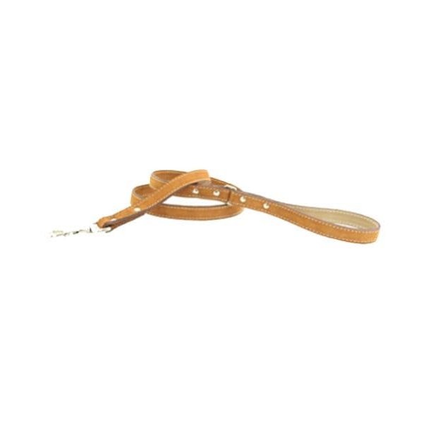 Auburn Leather - Saratoga Suede Dog Leash - 36" - Toast