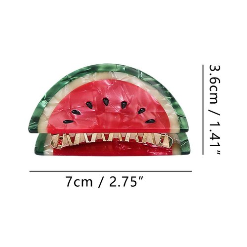 Watermelon Hair Clips,Cellulose Acetate Hair Clips,Small Claw Clips for Girl,Hair Accessories
