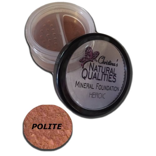 Christina's Natural Qualities Mineral Powder Dark Foundation With Botanicals For Women of Color - Polite