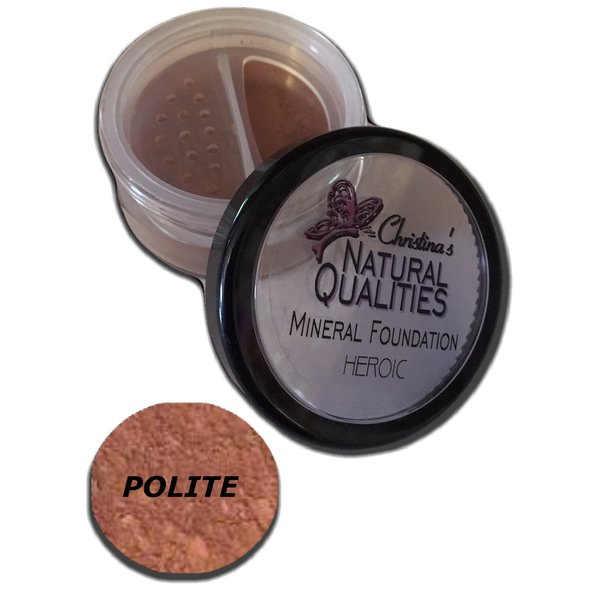 Christina's Natural Qualities Mineral Powder Dark Foundation With Botanicals For Women of Color - Polite