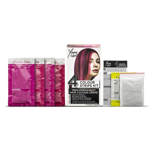 Stargazer Yummy Color 4 Strips Hair Dye Kit (Pink Ombre)