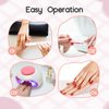 TOUCHBeauty Mini Air & LED Light Nail Dryer for Regular Nail Polishes, Ideal gift to Kids Teens Powerful Fan, Battery Powered (Small-pp)