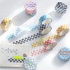 VILLCASE Grid Washi Tape Set, 6 Rolls Self-Adhesive Checkers Tape, Decorative Craft Washi Masking Tape Gift Wraps Tape for Scrapbooking, DIY Decor and Crafts