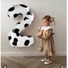 Cow Print Number Balloon Birthday Decorations, 40 inch Number balloon 0-9(Zero-Nine), Cow Balloon for Farm Birthday Party Supplies, Cow Themed birthday party Decorations (Number 6)