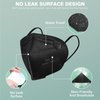 VERNASSA KN95 Face Mask 50 Pack, Individually Wrapped, 5-Ply Breathable Comfortable Safety Mask Filter Efficiency≥95% Against PM2.5 Black masks