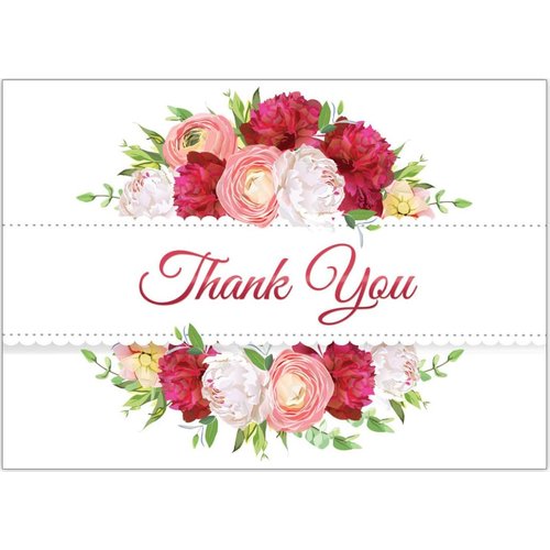Heartfelt Thanks - Thank You Boxed Greeting Cards - Blank - KJV Scripture Inside - 4 Designs - 12 Cards and Envelopes (Box of 12)