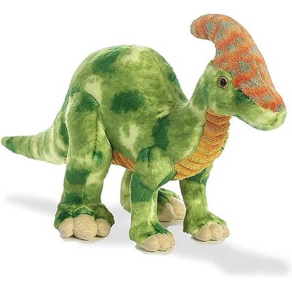 Aurora® Ferocious Dinos & Dragons Parasaurolophus Stuffed Animal - Prehistoric Fun - Cuddly Companions - Green 16 Inches