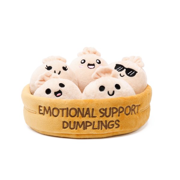 What Do You Meme Emotional Support Dumplings - Plush Dumpling Toy Stuffed Animal, Perfect for Stocking Stuffers for Kids and Teens