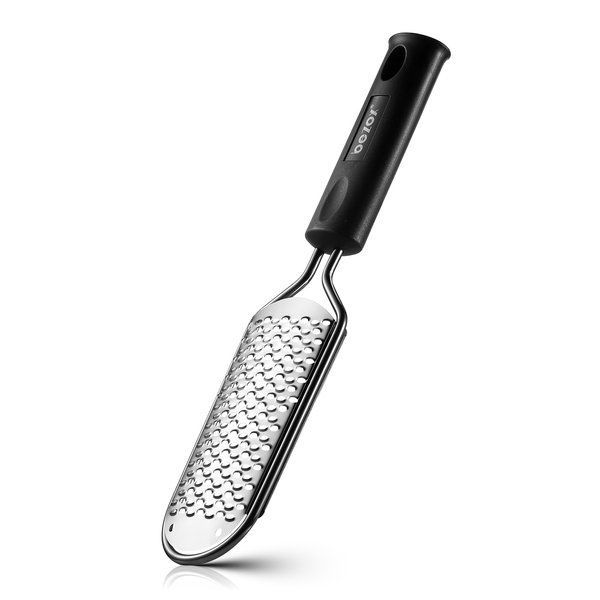 BEZOX Foot Scrubber for Dead Skin - Stainless Steel Heel Callus Foot File for Efficient Callus Removal - Foot Scraper Rasp for Smooth Feet (Dark)