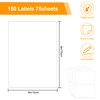 150 Pcs Labels for Storage Bins, 6 X 4 Inch Removable Labels for Storage Bins, Tear Resistant No Residue Storage Bin Labels, Matte White Blank Box Labels for School, Home, Business